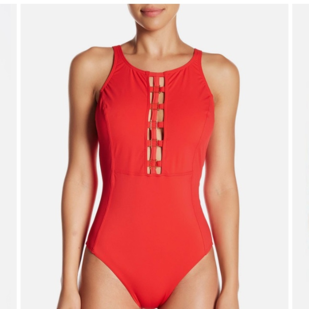 Amoressa Swim You Only Live Twice Sonder High Neck One Piece Swimsuit